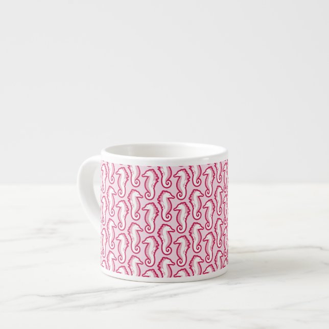 Seepferdlustige Espresso-Tasse - Rosa Espressotasse (Vorderseite Links)