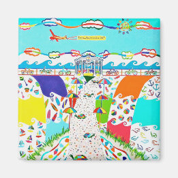 Seepromenade Square Magnet