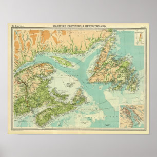 Seeprovinzen u. Neufundland Poster