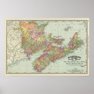 Seeprovinzen von Kanada Poster