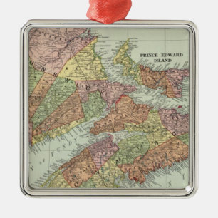 Seeprovinzen von Kanada Silbernes Ornament