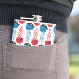 Seeräuber, Quallenfische, Meerestiere Flachmann