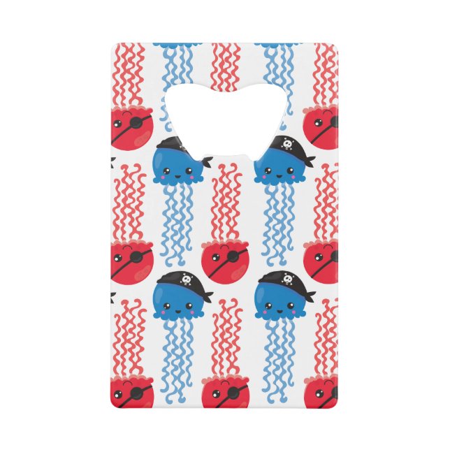 Seeräuber, Quallenfische, Meerestiere Geldbeutel Flaschenöffner (Vorderseite)