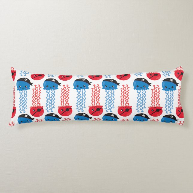 Seeräuber, Quallenfische, Meerestiere Seitenschläferkissen (Vorderseite)