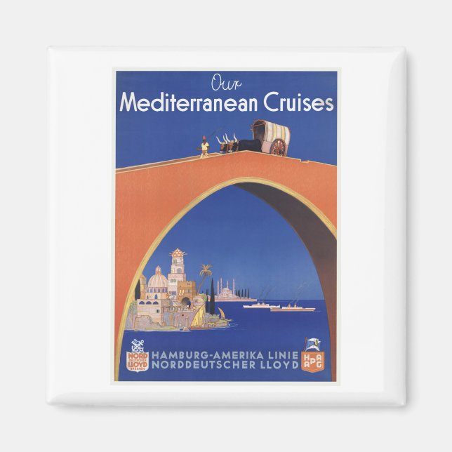 Seereise auf der Seefahrt im Mittelmeer Magnet (Vorne)