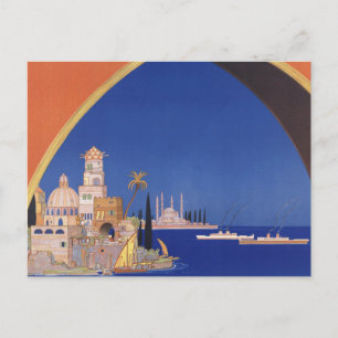 Seereise auf der Seepromenade im Mittelmeer Postkarte