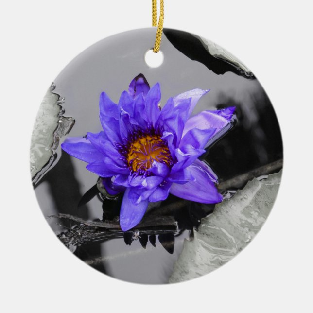 Seerose Keramik Ornament (Vorne)