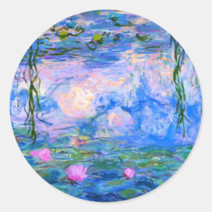Seerosen Claude Monet Restauriert Runder Aufkleber