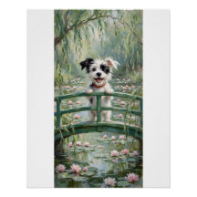 Seerosen Hund auf Monets Brücke Kunst