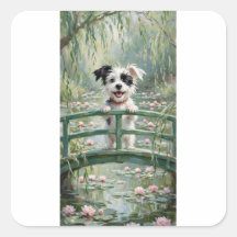 Seerosen Hund auf Monets Brücke Kunst