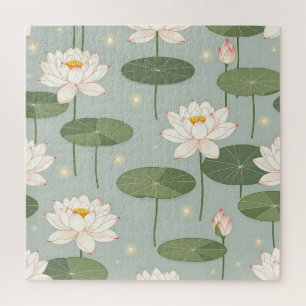 Seerosen-Lotos-Teich-Muster Puzzle