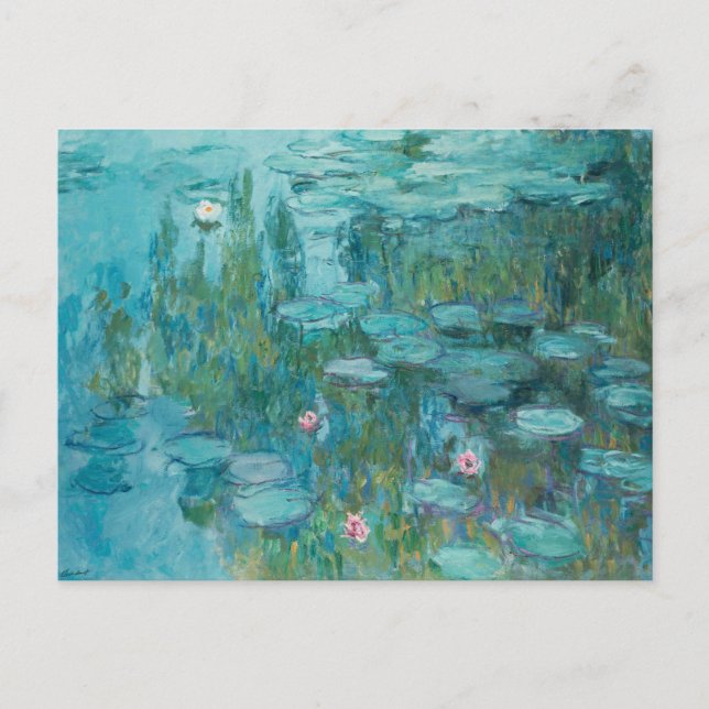 Seerosen, Ölmalerei, Claude Monet Postkarte (Vorderseite)