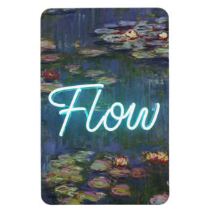 Seerosen Remix – Neon-„FLOW“-Wandkunst & Geschenke Magnet