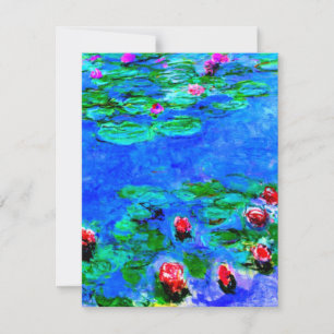 Seerosen, Rot, von Oscar-Claude Monet Karte