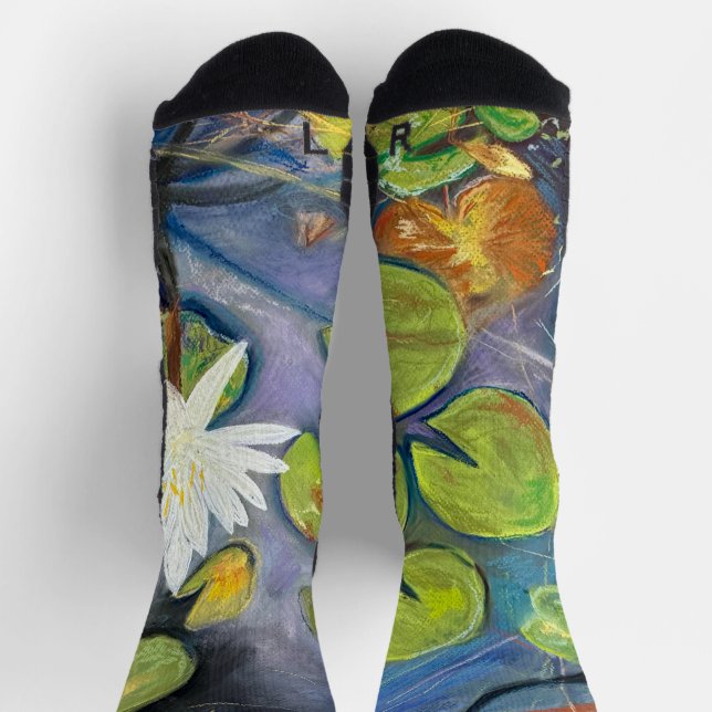 Seerosen-Socken in Blüte Socken (Oben)