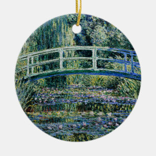 "Seerosen und Japanische Brücke" Keramik Ornament