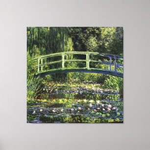 Seerosen und Japanische Brücke Leinwanddruck