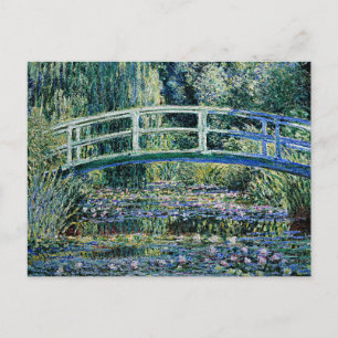 Seerosen und Japanische Brücke Postkarte