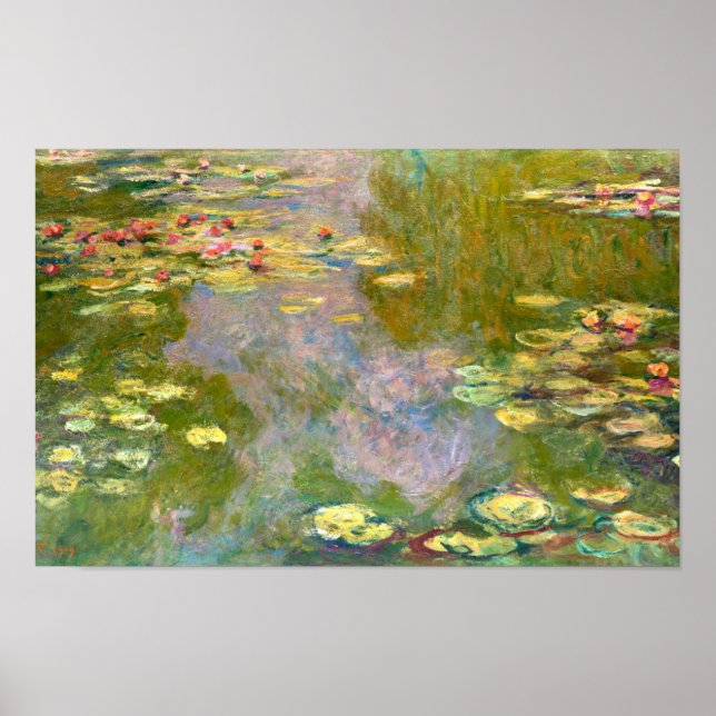 Seerosen von Claude Monet 1919 Poster (Vorne)