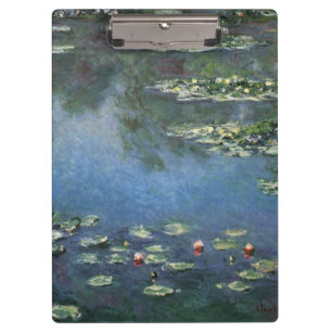 Seerosen von Claude Monet, Vintage Blumen Klemmbrett