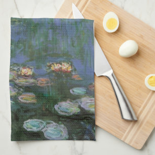 Seerosen von Claude Monet, Vintage Flowers Küchentuch