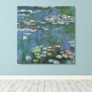 Seerosen von Claude Monet, Vintage Flowers Leinwanddruck