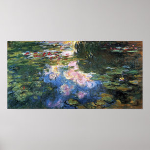 Seerosen von Claude Monet, Vintage-Gartenkunst Poster