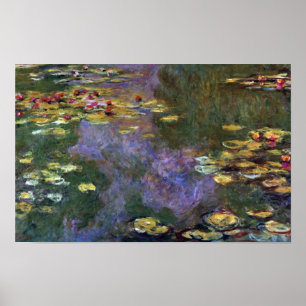 Seerosen von Claude Monet, Vintage Natur Kunst Poster