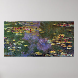 Seerosen von Claude Monet, Vintage Natur Kunst Poster