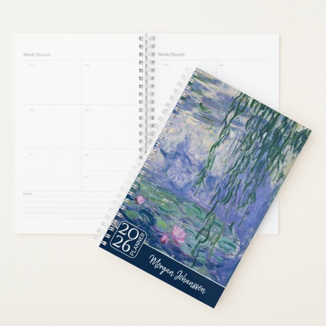 Seerosen von Monet | Benutzerdefinierter Text Planer (Anzeige)