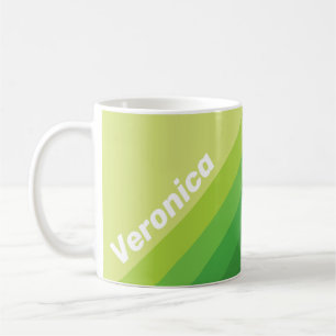 Seerosenblatt grüne Streifen mit Namen Kaffeetasse