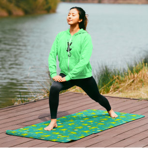 Seerosenblätter Blumen Yoga Frösche Lustig Yogamatte