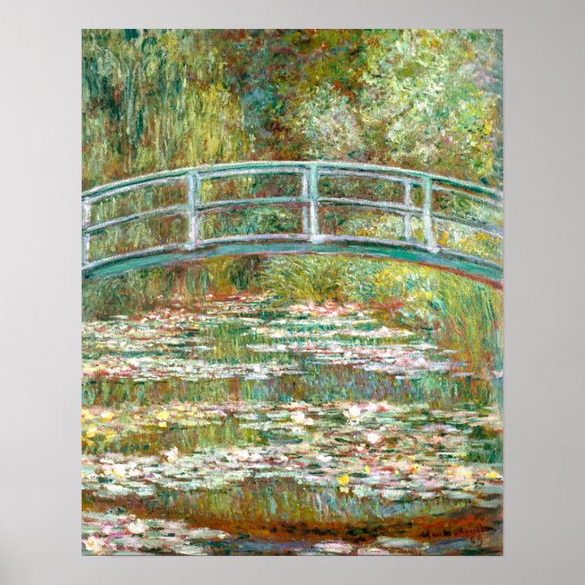 Seerosenteich-Brücke | Claude Monet |  Poster (Vorne)