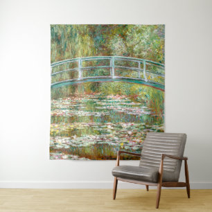 Seerosenteich-Brücke Claude Monet Wandteppich