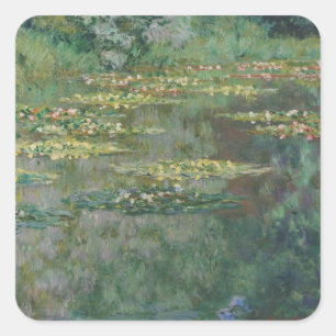 Seerosenteich Monet 1904 Quadratischer Aufkleber