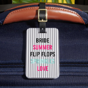 Seersucker Blue Summer Bridge Sprinkle Party Gepäckanhänger