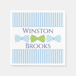 Seersucker Bow Krawatte Baby Duschkabine Party Nap Serviette