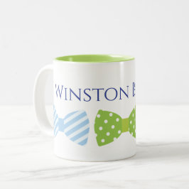 Seersucker Bow Krawatte Personalisierte Mug Zweifarbige Tasse