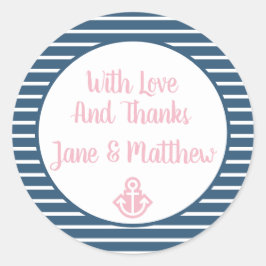 Seersucker Vielen Dank für Ihren individuell anpas Runder Aufkleber