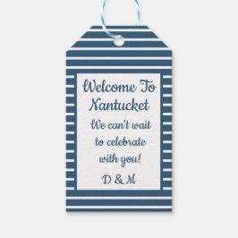 Seersucker Wedding Willkommenstempel Geschenkanhänger