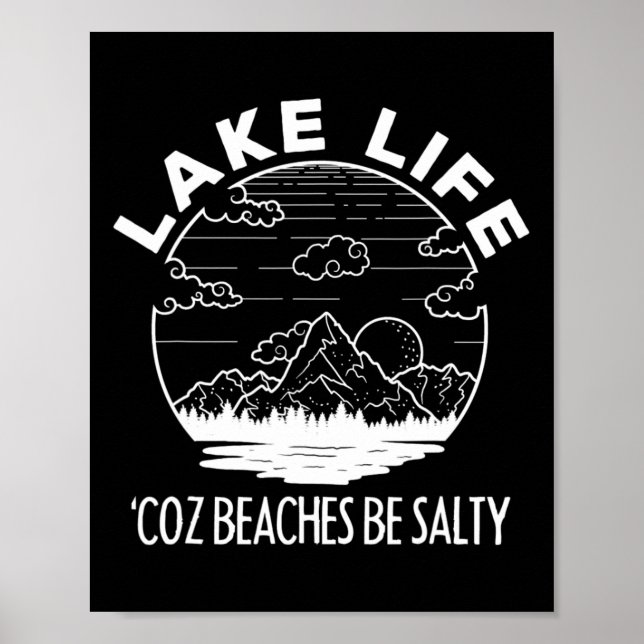 Sees Cuz Strände Salty Funny Vacacamp Poster (Vorne)