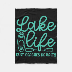 Sees Life Cuz Strände Salty Kayak Niedlicher Spaß Fleecedecke