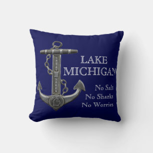 Sees Michigan Not leidender nautischer Piratenanke Kissen