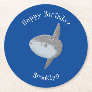 Seesaibling mola niedlicher Cartoon Runder Pappuntersetzer