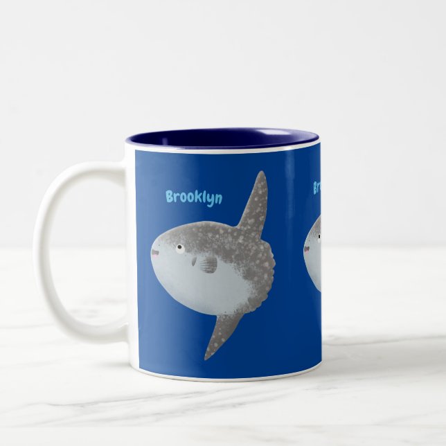 Seesaibling mola niedlicher Cartoon Zweifarbige Tasse (Links)