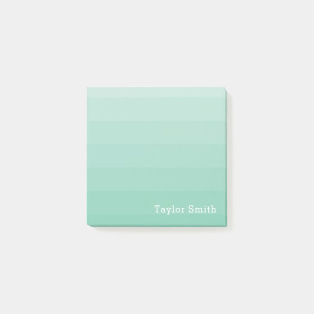 Seeschaum-Abstufungens-Streifen jugendlich Post-it Klebezettel (Vorderseite)