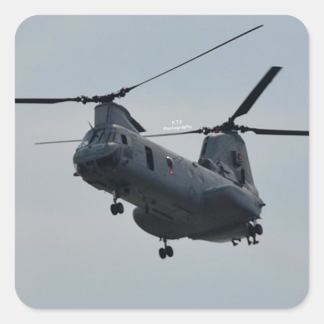 Seescheid CH-46 Quadratischer Aufkleber (Vorderseite)