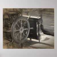 Seeschiff der Vintagen Seeschifffahrt Sepia Küsten