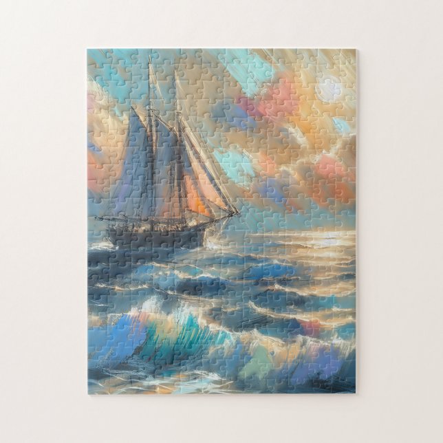 Seeschiff Puzzle (Vertikal)