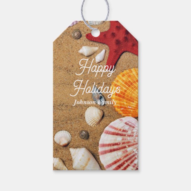 Seeschifffahrt im tropischen Meer - Sommerurlaub a Geschenkanhänger (Vorderseite)